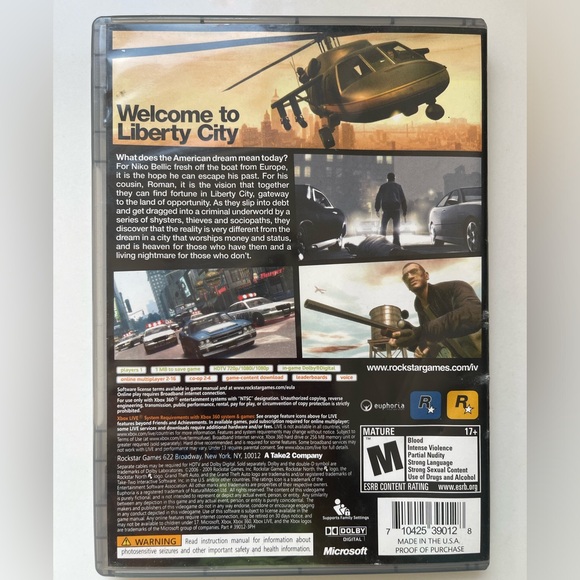 Grand Theft Auto IV XBOX 360 with manual - Picture 2 of 2